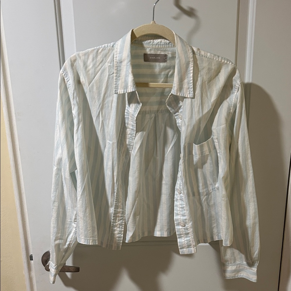 The Way Short Shirt Striped Button-Up Everlane